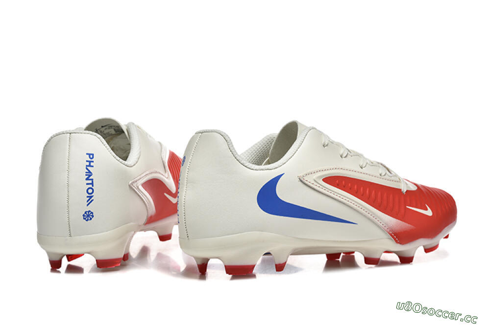 Men's Nike Phantom 6 Elite Low FG Firm Ground Low-Tops Football Boots - Red/White/Blue 9