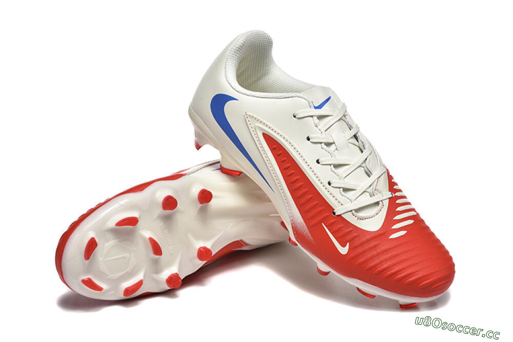Men's Nike Phantom 6 Elite Low FG Firm Ground Low-Tops Football Boots - Red/White/Blue 4