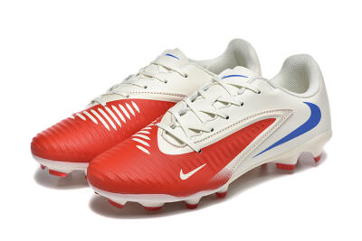 Men's Nike Phantom 6 Elite Low FG Firm Ground Low-Tops Football Boots - Red/White/Blue
