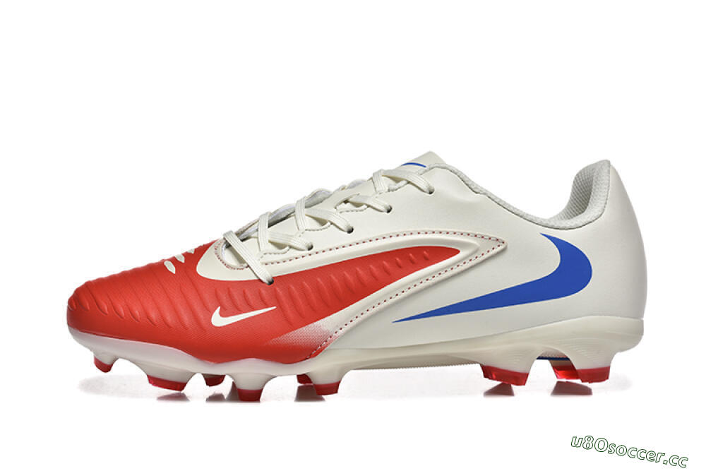 Men's Nike Phantom 6 Elite Low FG Firm Ground Low-Tops Football Boots - Red/White/Blue 0