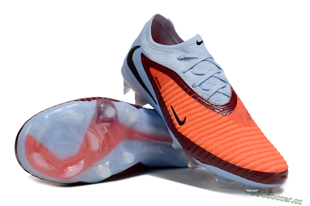 Unisex Nike Phantom 6 Elite Low FG Firm Ground Low-Tops Football Boots - Red/Jade/Black 4