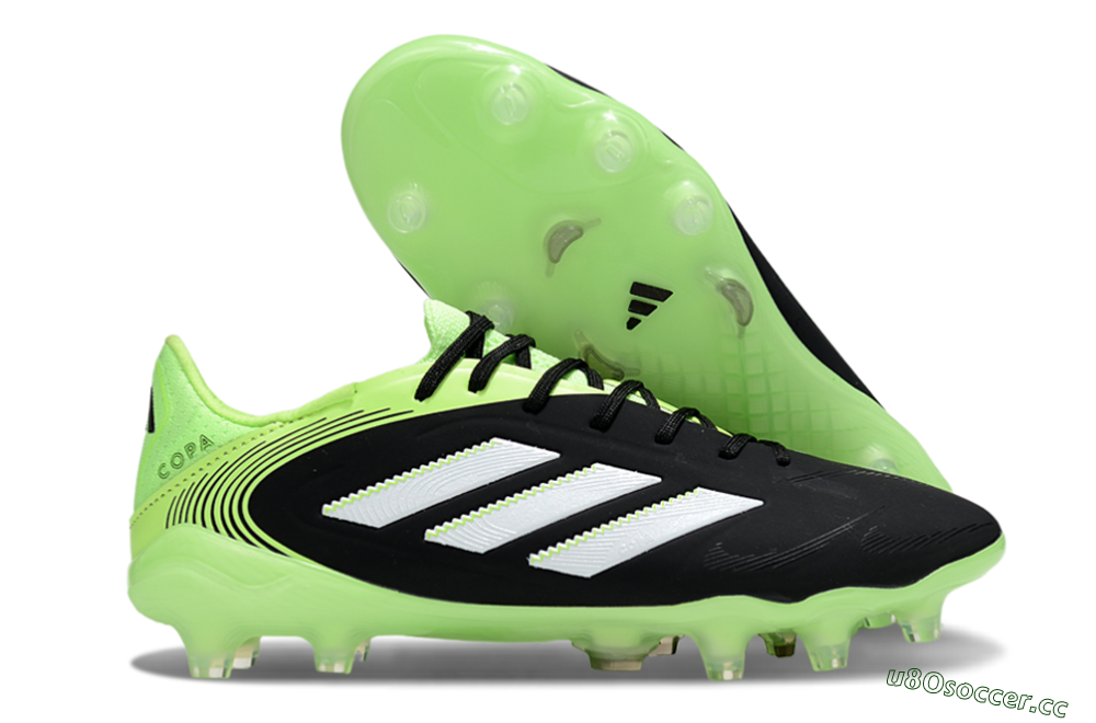 Men's Adidas Copa Pure 3 Elite FG Firm Ground Low-Tops Football Boots - Black/White/Yellow 2