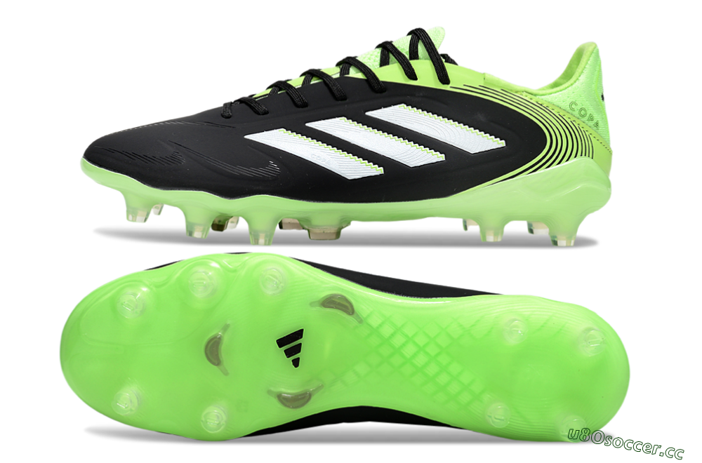Men's Adidas Copa Pure 3 Elite FG Firm Ground Low-Tops Football Boots - Black/White/Yellow 1