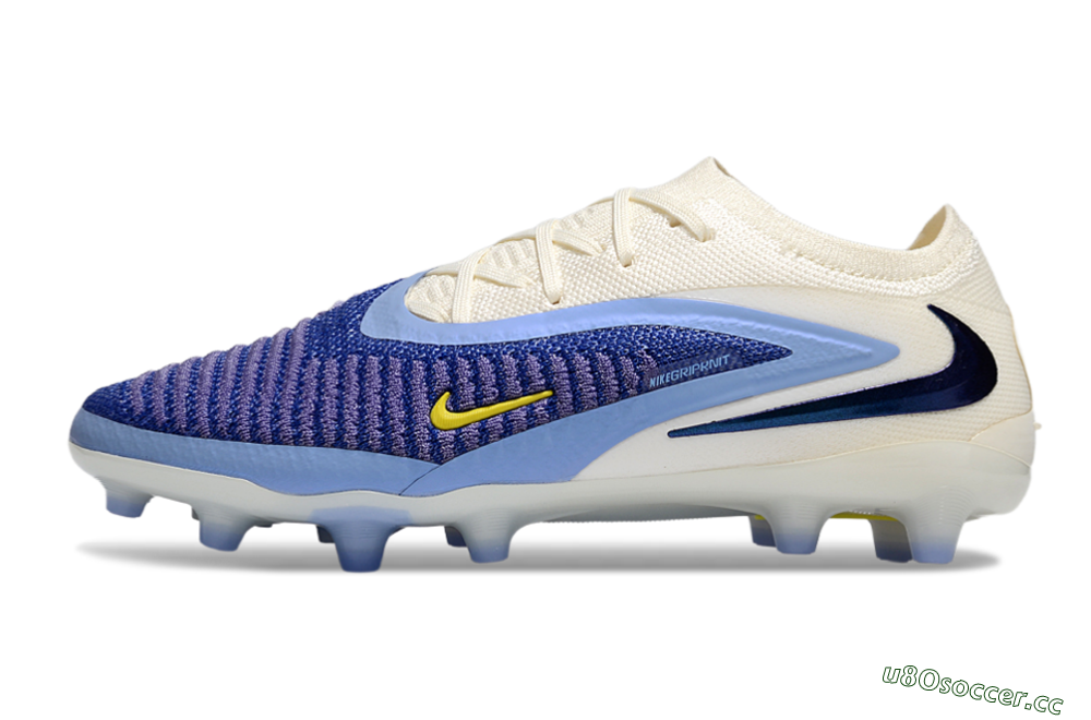 Unisex Nike Phantom 6 Elite Low FG Firm Ground Low-Tops Football Boots - Blue/White/Yellow 0