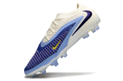 Unisex Nike Phantom 6 Elite Low FG Firm Ground Low-Tops Football Boots - Blue/White/Yellow