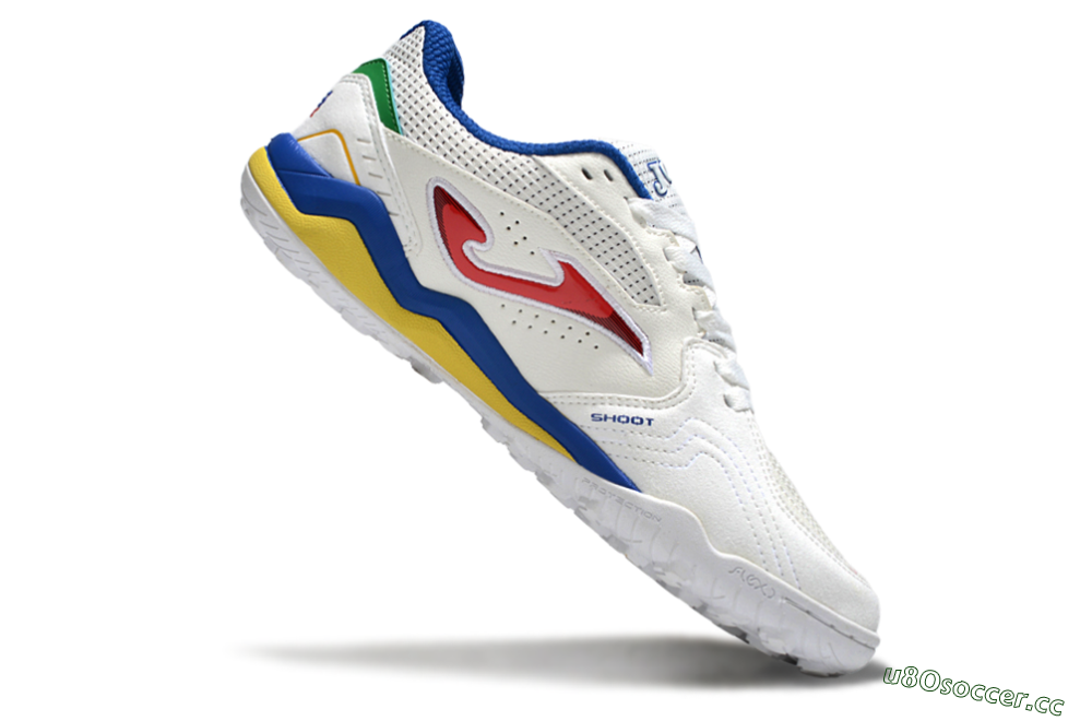 Men's Joma Top Flex TF Artificial Turf Low-Tops Football Shoes - White/Red/Blue/Red 4