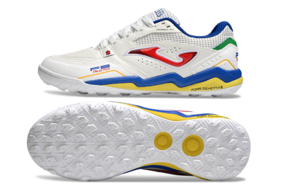 Men's Joma Top Flex TF Artificial Turf Low-Tops Football Shoes - White/Red/Blue/Red