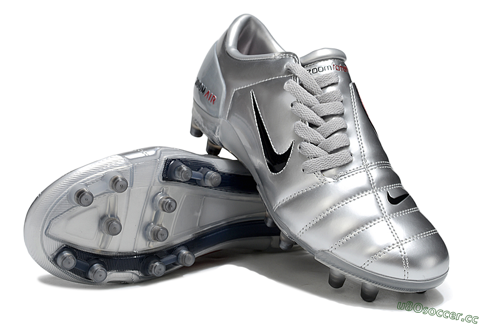 Unisex Nike Air Zoom Total 90 III FG Firm Ground Low-Tops Football Boots - Silver/Black/Red 3