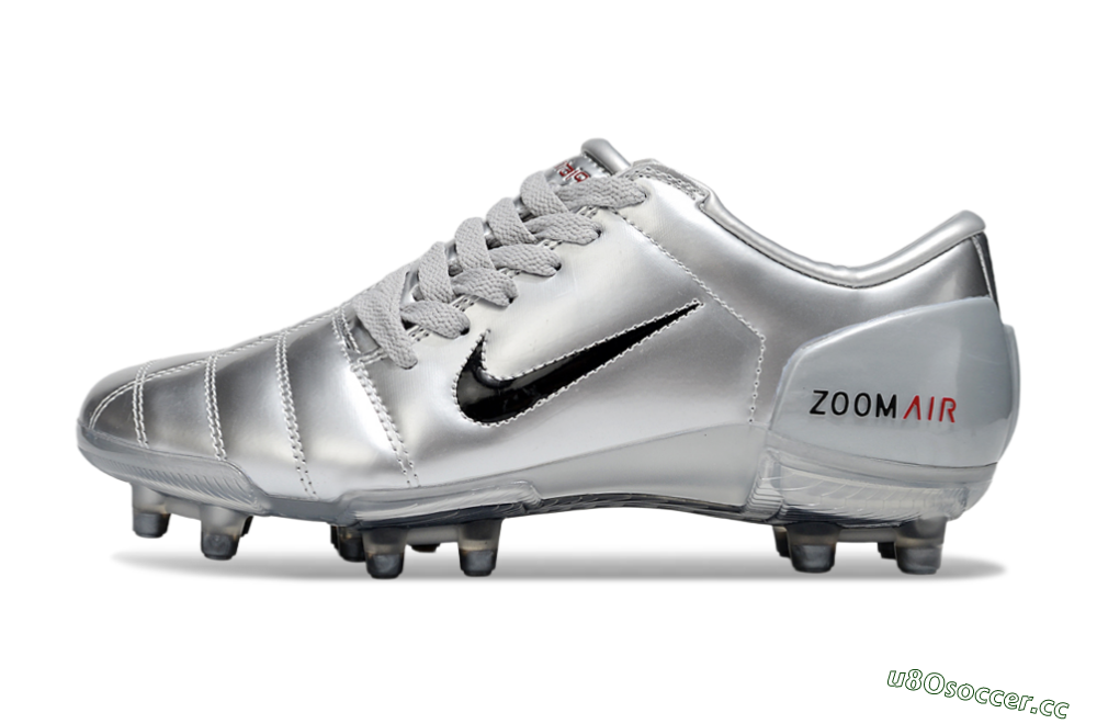 Unisex Nike Air Zoom Total 90 III FG Firm Ground Low-Tops Football Boots - Silver/Black/Red 0