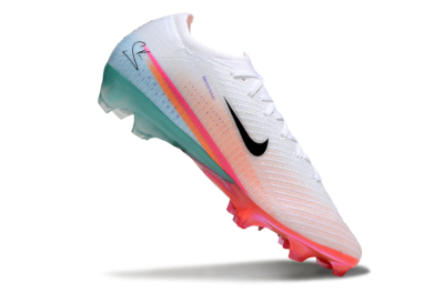 Unisex Nike Air Zoom Mercurial Vapor 16 Elite FG Firm Ground Low-Tops Football Boots - White/Black/Pink/Jade