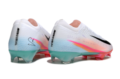 Unisex Nike Air Zoom Mercurial Vapor 16 Elite FG Firm Ground Low-Tops Football Boots - White/Black/Pink/Jade
