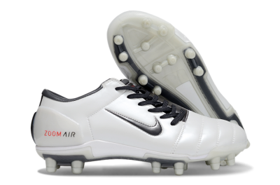 Men's Nike Air Zoom Total 90 III FG Firm Ground Low-Tops Football Boots - White/Black/Red