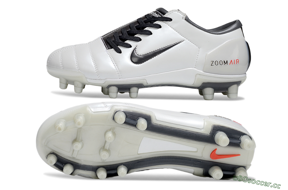 Men's Nike Air Zoom Total 90 III FG Firm Ground Low-Tops Football Boots - White/Black/Red 1