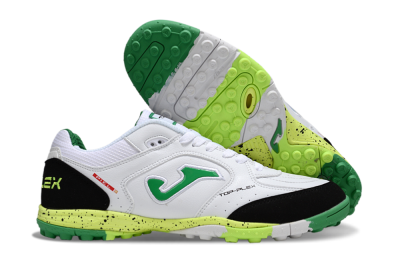 Men's Joma Top Flex TF Artificial Turf Low-Tops Football Shoes - White/Yellow/Black
