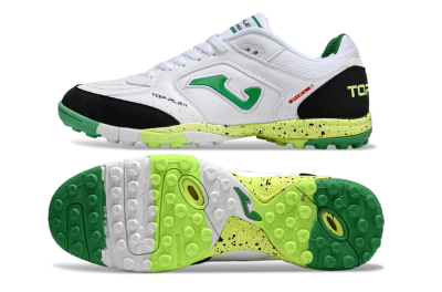 Men's Joma Top Flex TF Artificial Turf Low-Tops Football Shoes - White/Yellow/Black