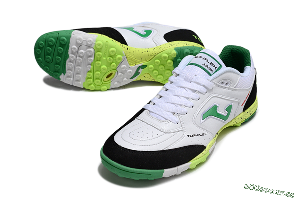 Men's Joma Top Flex TF Artificial Turf Low-Tops Football Shoes - White/Yellow/Black 3