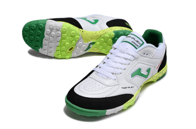 Men's Joma Top Flex TF Artificial Turf Low-Tops Football Shoes - White/Yellow/Black