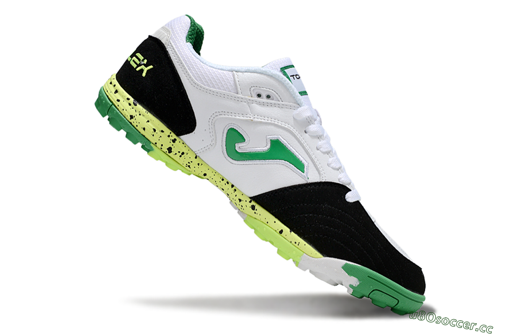 Men's Joma Top Flex TF Artificial Turf Low-Tops Football Shoes - White/Yellow/Black 4