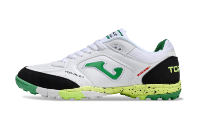 Men's Joma Top Flex TF Artificial Turf Low-Tops Football Shoes - White/Yellow/Black