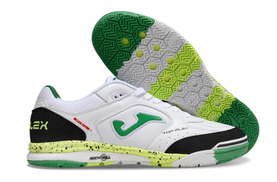 Men's Joma Top Flex IC Indoor & Futsal Low-Tops Football Shoes - White/Yellow/Black
