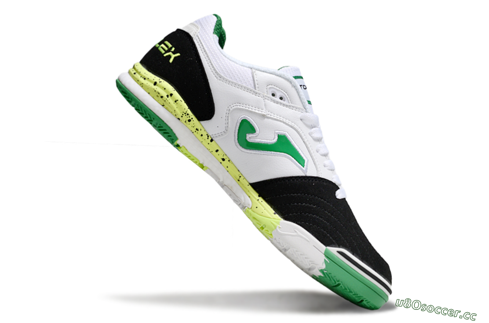 Men's Joma Top Flex IC Indoor & Futsal Low-Tops Football Shoes - White/Yellow/Black 4
