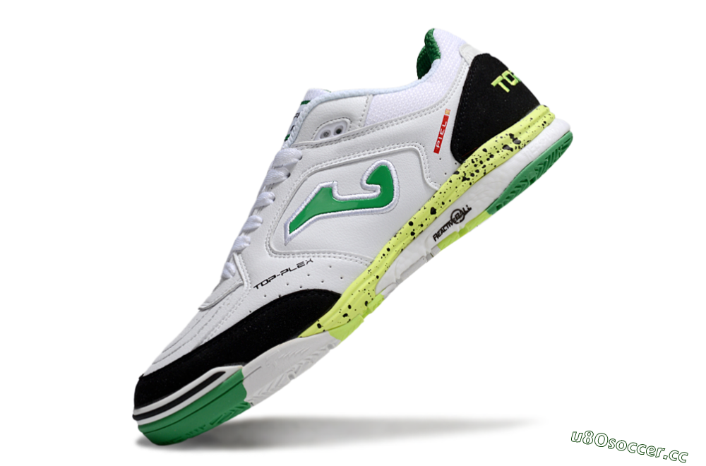 Men's Joma Top Flex IC Indoor & Futsal Low-Tops Football Shoes - White/Yellow/Black 5