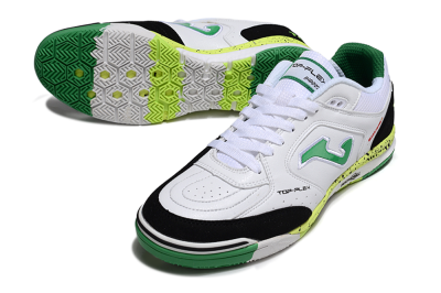 Men's Joma Top Flex IC Indoor & Futsal Low-Tops Football Shoes - White/Yellow/Black