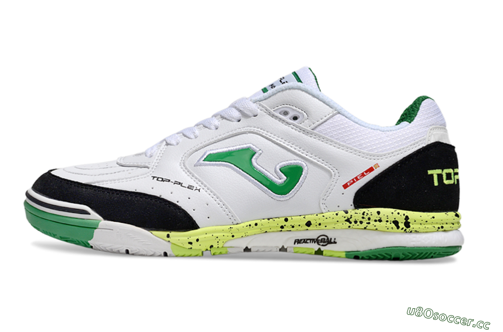 Men's Joma Top Flex IC Indoor & Futsal Low-Tops Football Shoes - White/Yellow/Black 0