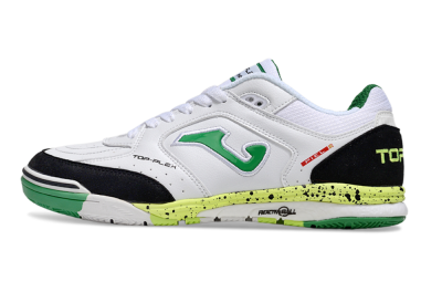 Men's Joma Top Flex IC Indoor & Futsal Low-Tops Football Shoes - White/Yellow/Black