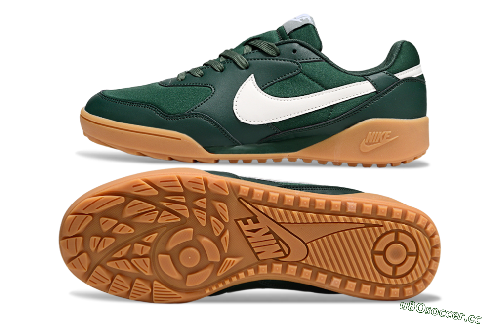 Unisex Nike Terra Manta TF Artificial Turf Low-Tops Football Shoes - Green/White/Brown 1