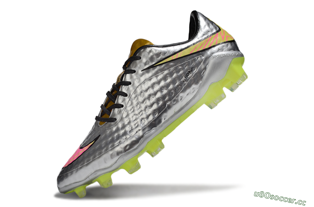 Men's Nike Hypervenom Phantom Rgn SE FG Firm Ground Low-Tops Football Boots - Silver/Pink/Gold 5