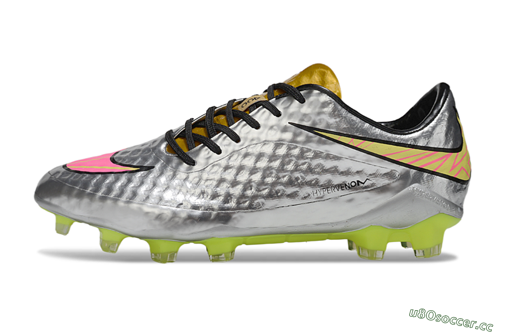 Men's Nike Hypervenom Phantom Rgn SE FG Firm Ground Low-Tops Football Boots - Silver/Pink/Gold 0