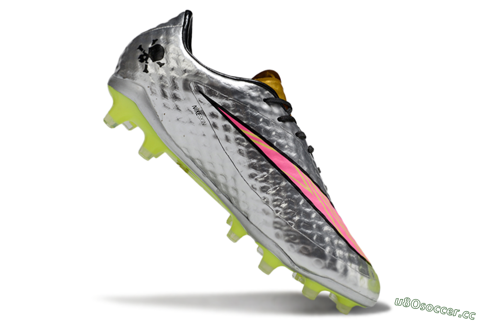 Men's Nike Hypervenom Phantom Rgn SE FG Firm Ground Low-Tops Football Boots - Silver/Pink/Gold 4