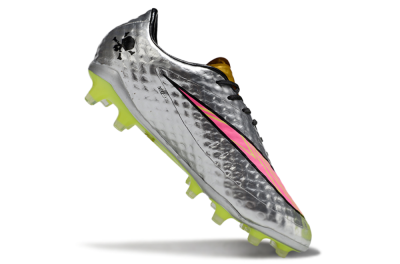 Men's Nike Hypervenom Phantom Rgn SE FG Firm Ground Low-Tops Football Boots - Silver/Pink/Gold