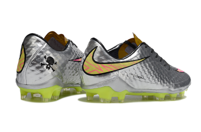 Men's Nike Hypervenom Phantom Rgn SE FG Firm Ground Low-Tops Football Boots - Silver/Pink/Gold