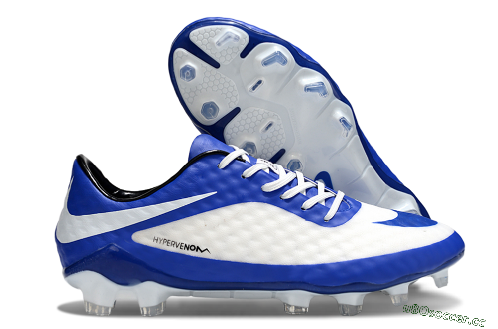 Men's Nike Hypervenom Phantom Rgn SE FG Firm Ground Low-Tops Football Boots - White/Blue/Black 2
