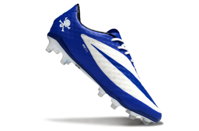Men's Nike Hypervenom Phantom Rgn SE FG Firm Ground Low-Tops Football Boots - White/Blue/Black
