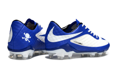 Men's Nike Hypervenom Phantom Rgn SE FG Firm Ground Low-Tops Football Boots - White/Blue/Black