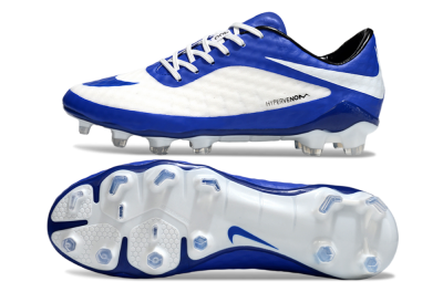 Men's Nike Hypervenom Phantom Rgn SE FG Firm Ground Low-Tops Football Boots - White/Blue/Black