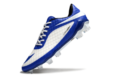 Men's Nike Hypervenom Phantom Rgn SE FG Firm Ground Low-Tops Football Boots - White/Blue/Black