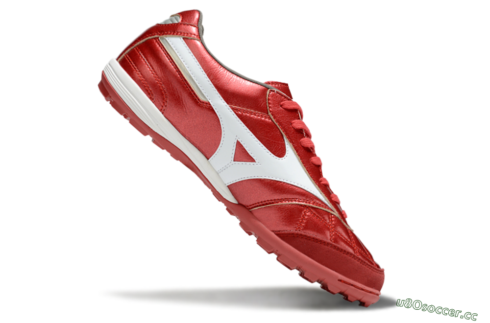 Men's Mizuno Morelia Neo 4 TF Artificial Turf Low-Tops Football Shoes - Red/White 4