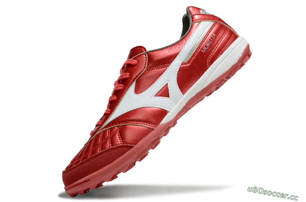 Men's Mizuno Morelia Neo 4 TF Artificial Turf Low-Tops Football Shoes - Red/White 5