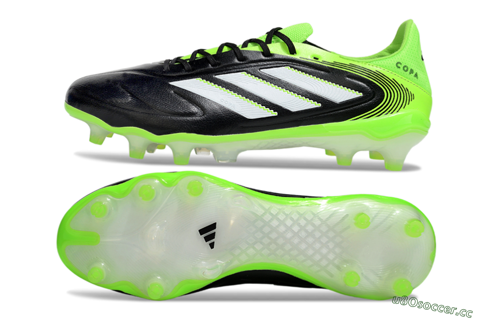 Men's Adidas Copa Pure 3 Elite FG Firm Ground Low-Tops Football Boots - Black/White/Yellow 1