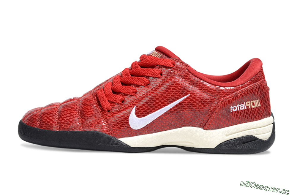 Men's Nike Total 90 III IC Indoor & Futsal Low-Tops Football Shoes - Red/White 0