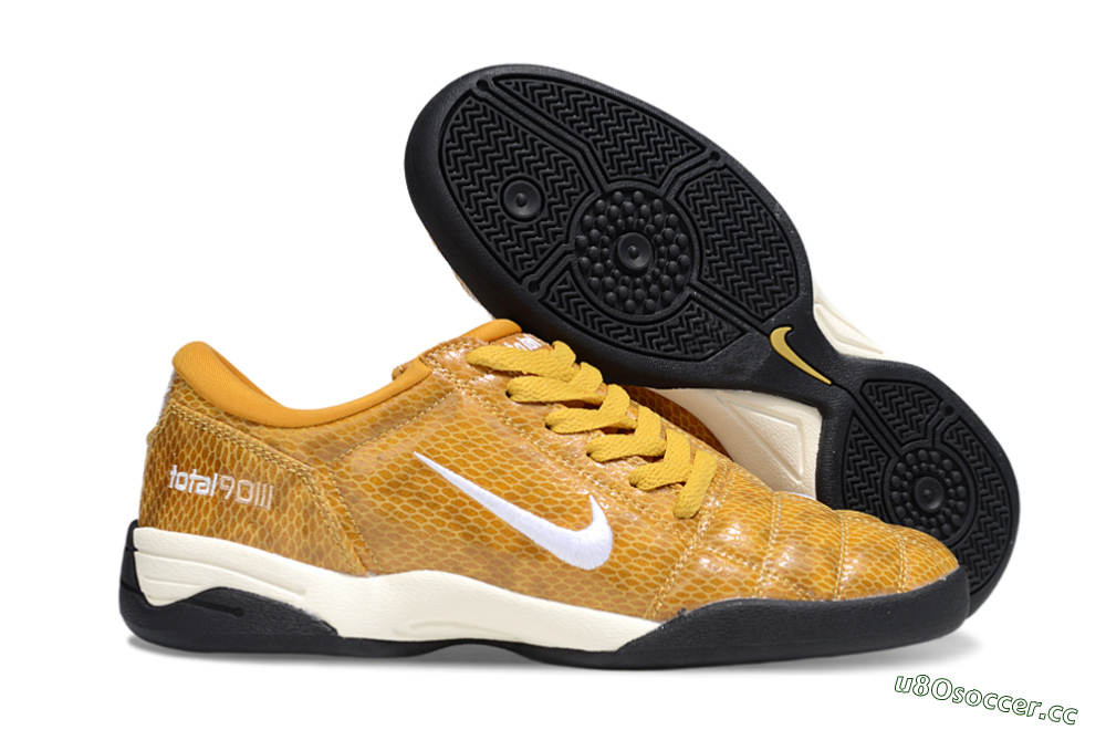 Men's Nike Total 90 III IC Indoor & Futsal Low-Tops Football Shoes - Yellow/White/Black 2