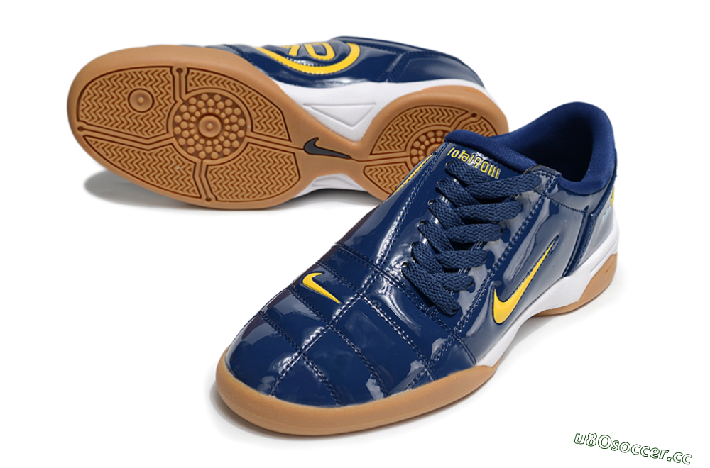 Men's Nike Total 90 III IC Indoor & Futsal Low-Tops Football Shoes - Blue/Yellow/White 3