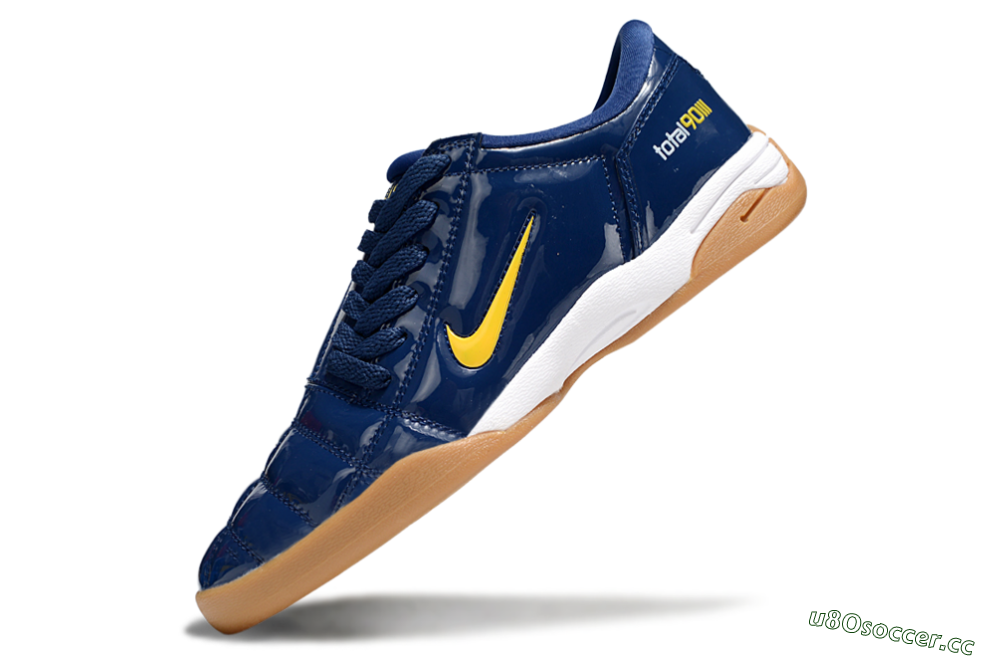 Men's Nike Total 90 III IC Indoor & Futsal Low-Tops Football Shoes - Blue/Yellow/White 5