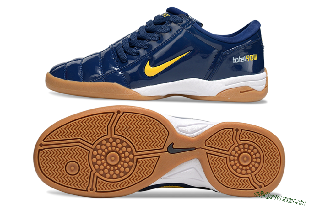 Men's Nike Total 90 III IC Indoor & Futsal Low-Tops Football Shoes - Blue/Yellow/White 1