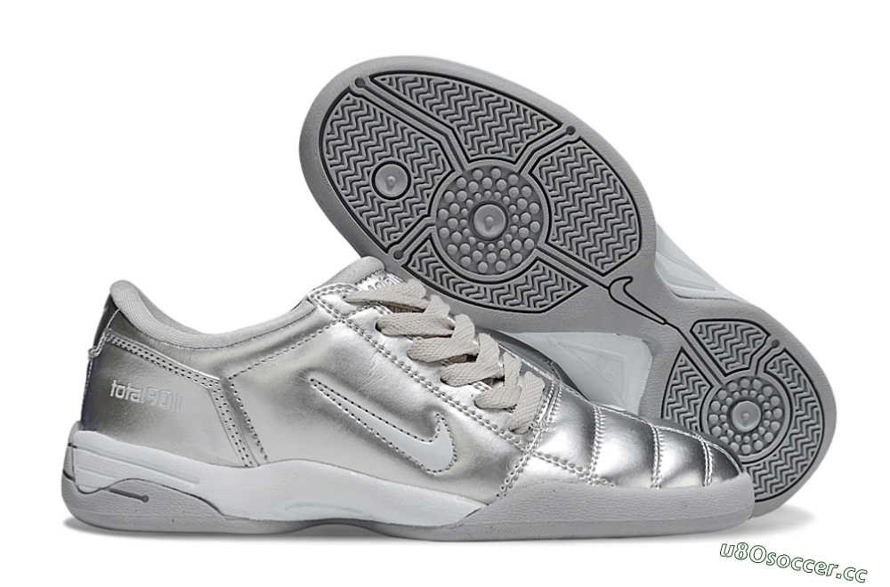Men's Nike Total 90 III IC Indoor & Futsal Low-Tops Football Shoes - Silver/Grey 2