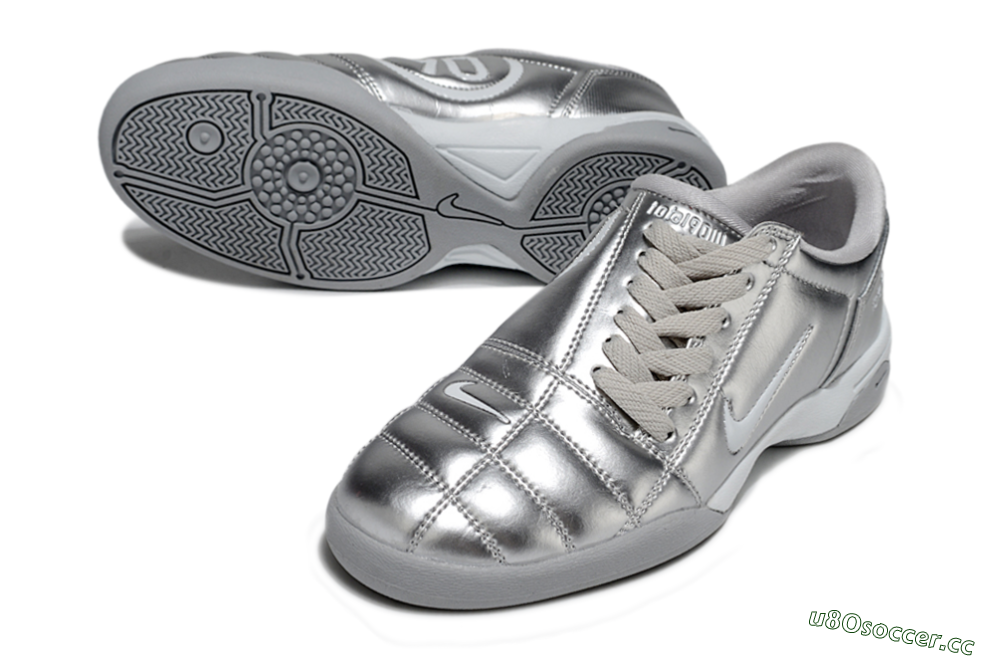 Men's Nike Total 90 III IC Indoor & Futsal Low-Tops Football Shoes - Silver/Grey 3